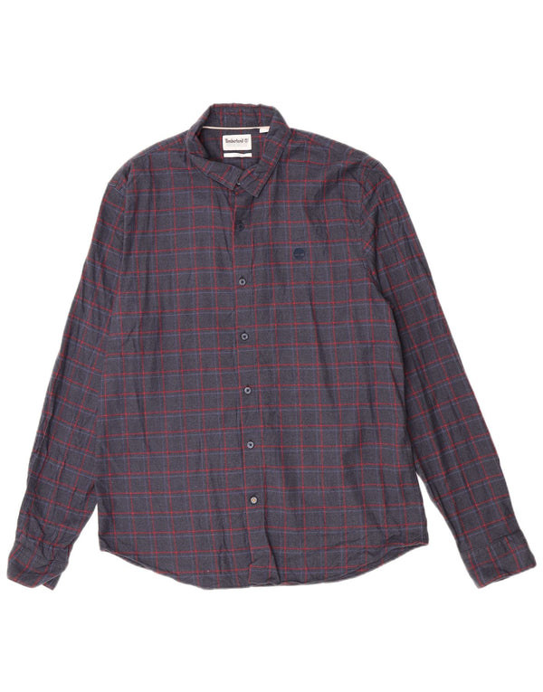 Timberland Camisa De Franela Slim Fit Para Hombre Algodón A Cuadros Azul Marino Grande