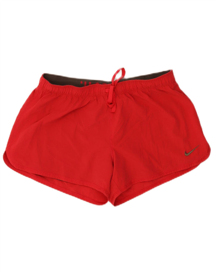 NIKE Pantalones cortos deportivos Dri Fit para mujer UK 40 Grande Poliéster rojo