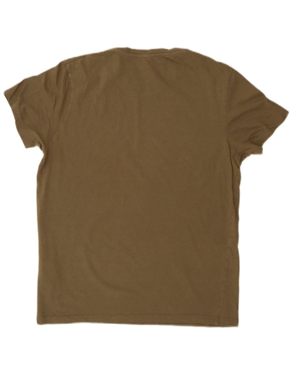JACK & JONES Hombre Camiseta Top Medium Khaki Algodón