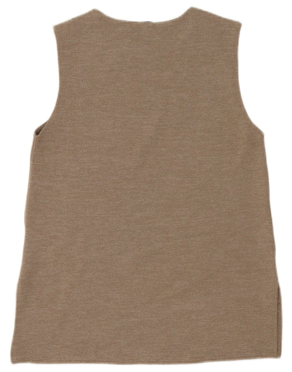 Zara Mujer Chaleco Top UK 10 Small Beige