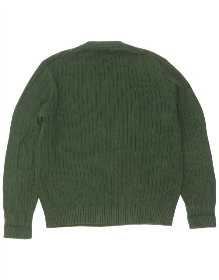 Nautica Jersey de cuello redondo para hombre, talla grande, verde