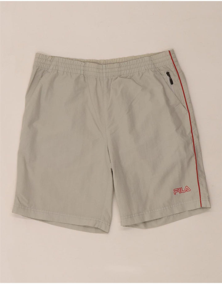 Fila Shorts deportivos para hombre Small Grey Polyamide