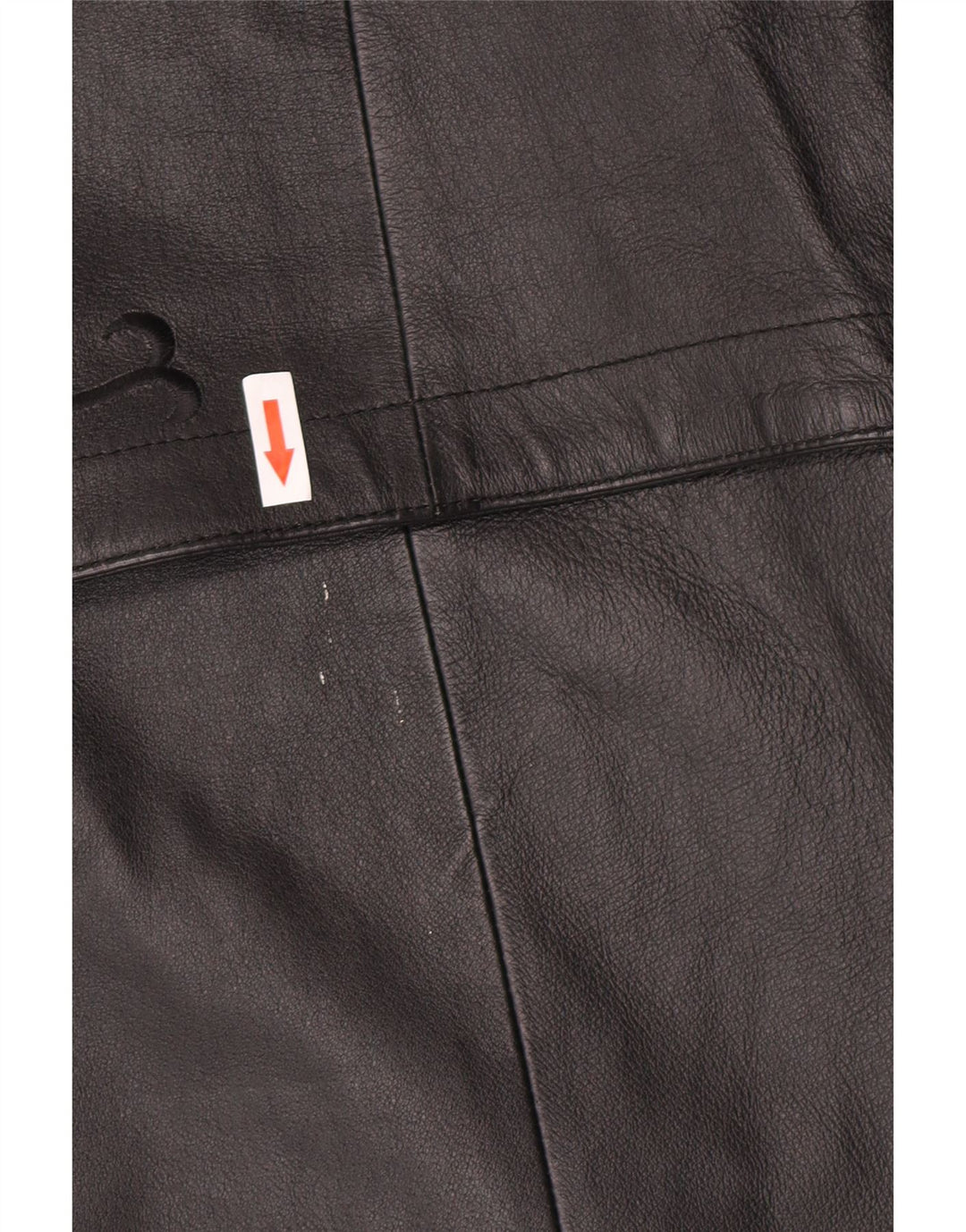 Vintage mujer cuero abrigo US 12 cuero floral negro grande