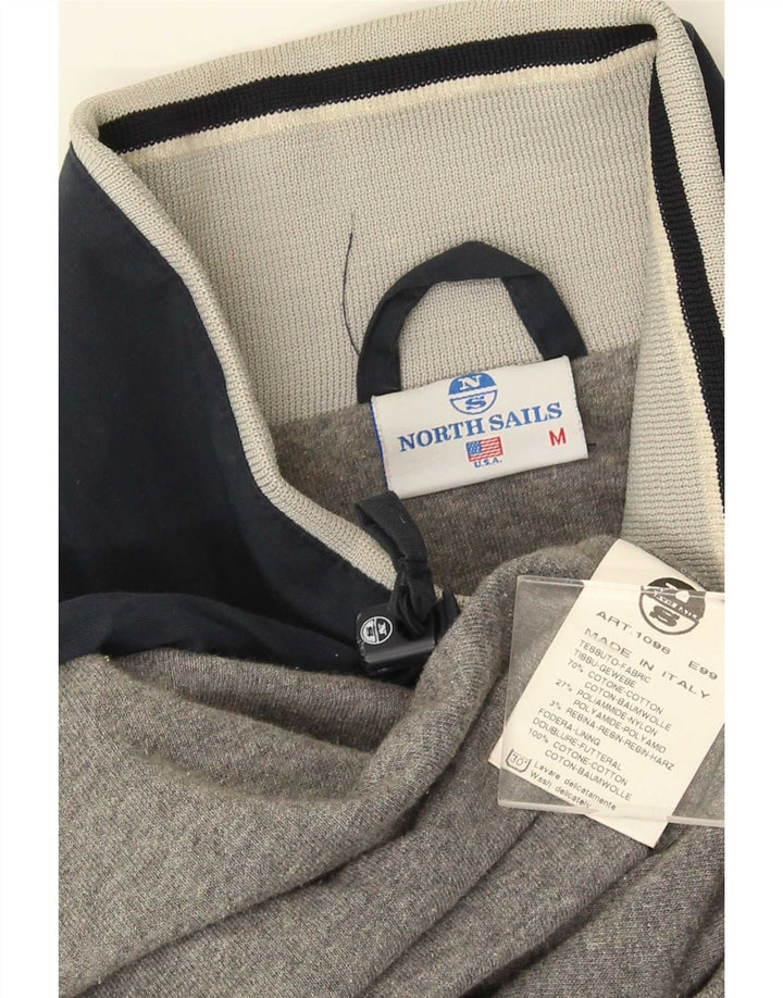 North Sails Chaqueta Bomber para Hombre UK 38 Medium Azul Marino Colorblock Algodón
