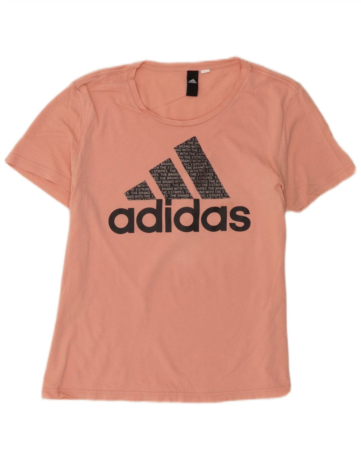 Adidas - Camiseta gráfica para mujer, talla 40, color naranja mediano