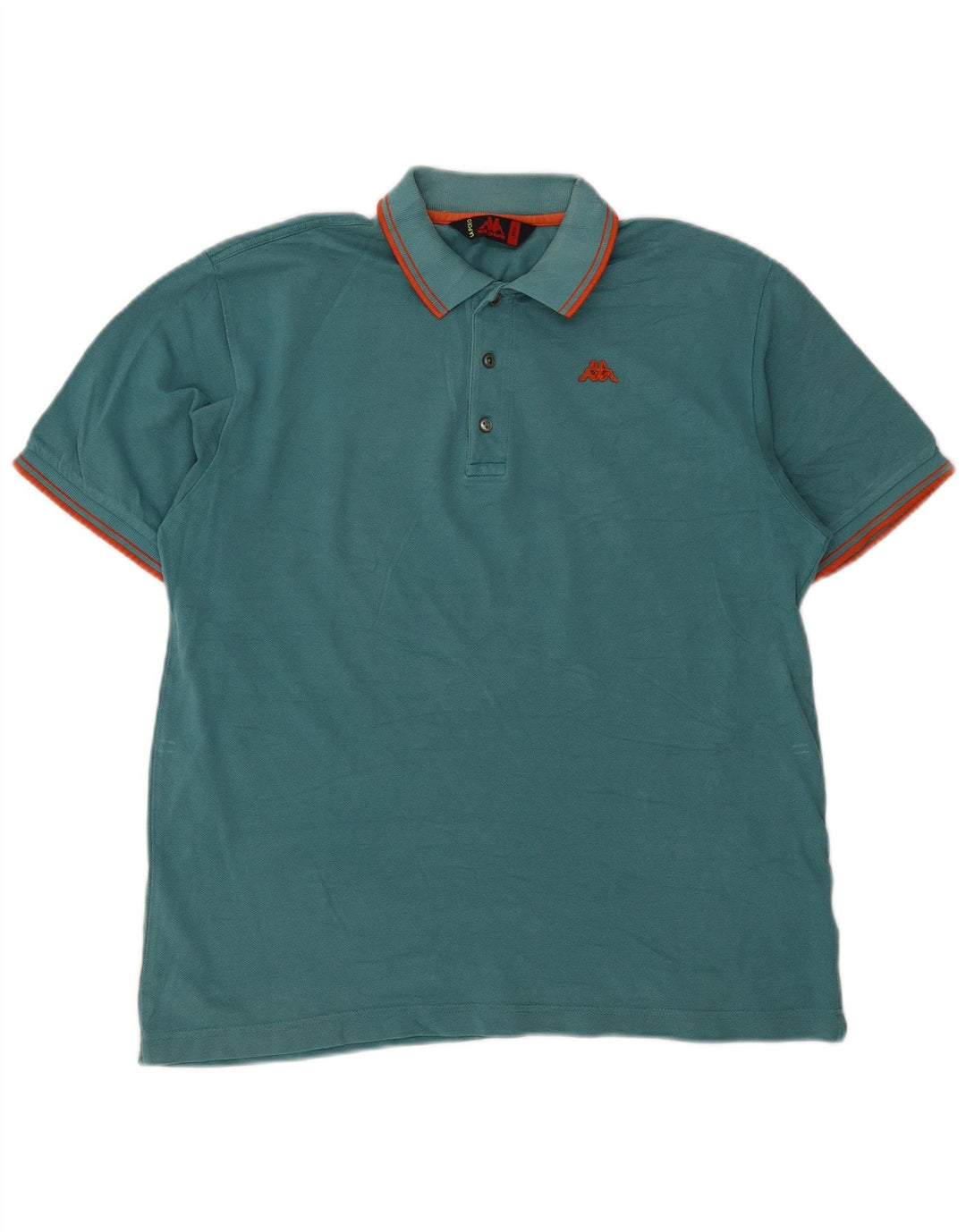 Polo Kappa Hombre De Algodón A Rayas Verde Grande