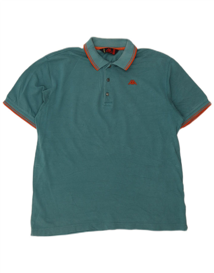 Polo Kappa Hombre De Algodón A Rayas Verde Grande