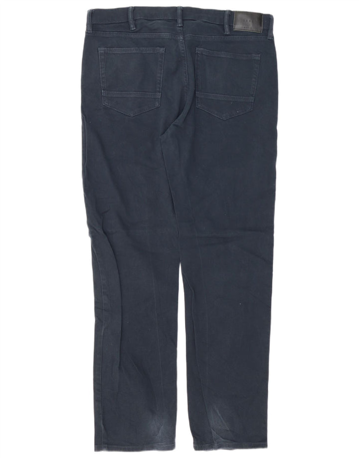 Marks & Spencer Vaqueros rectos para hombre W36 L33 Algodón azul marino