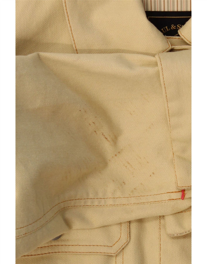 PAUL & SHARK Chaqueta vaquera náutica para mujer UK 46 Algodón amarillo grande