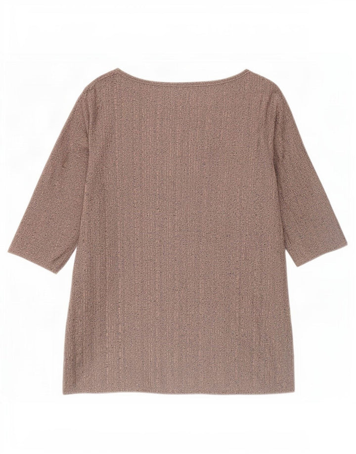 Zara Mujer Top Manga 3/4 UK 10 Small Rosa