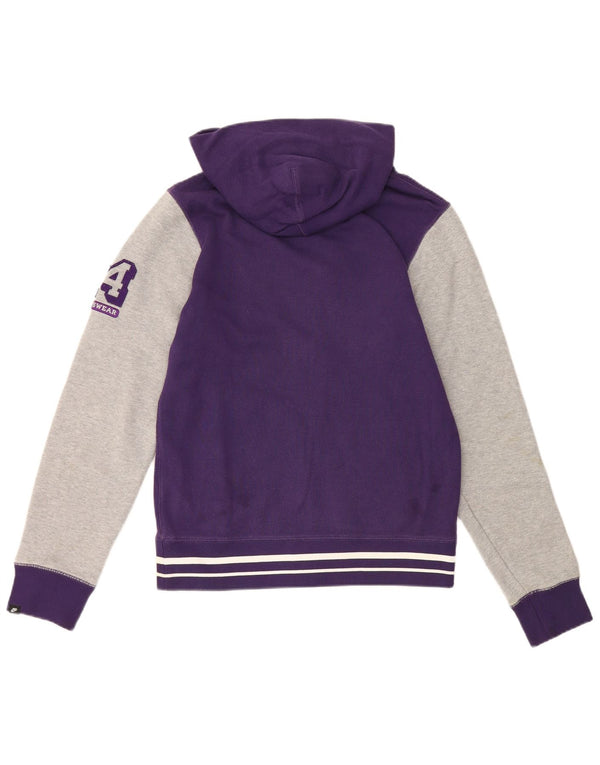 Nike Sudadera con capucha y cremallera gráfica para hombre, talla pequeña, color morado, algodón