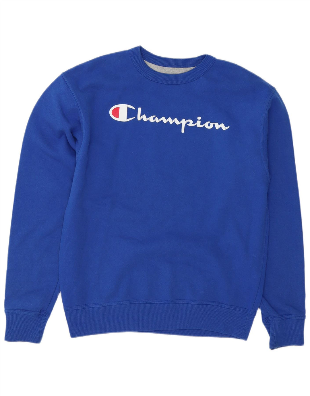 Champion Sudadera Con Estampado Gráfico Jumper De Algodón Azul Medio