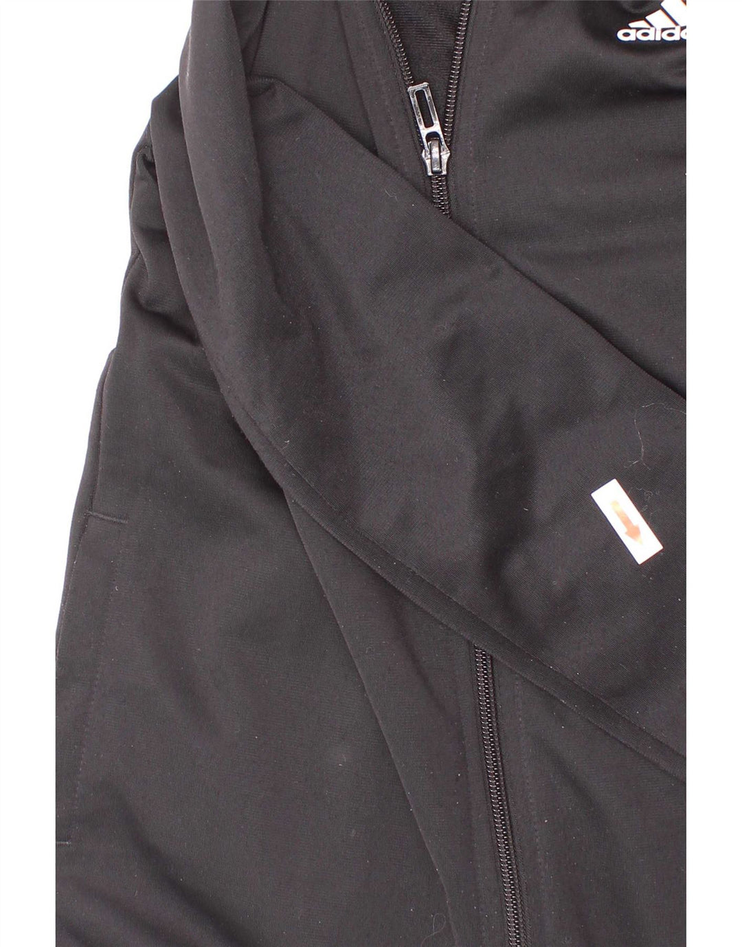 Adidas Boys Graphic Chándal Top Chaqueta 9-10 Años Negro Poliéster