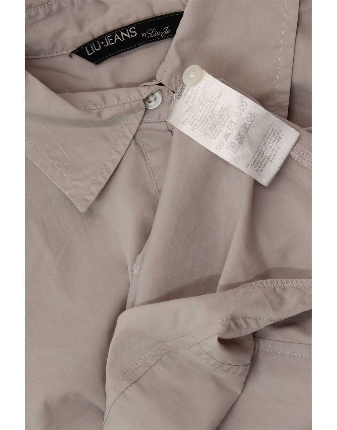 Body Liu Jo Mujer Manga Larga Shirt IT 42 Algodón Gris Medio