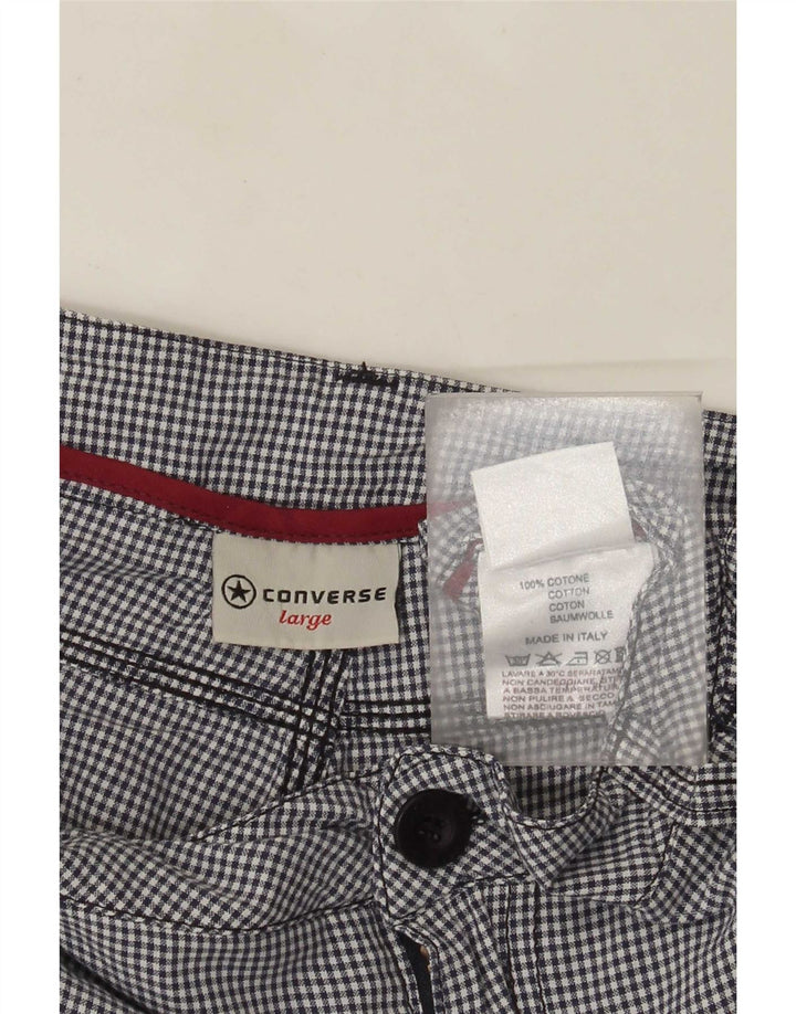 Converse - Pantalones cortos casuales para mujer, talla grande, W34, algodón azul marino