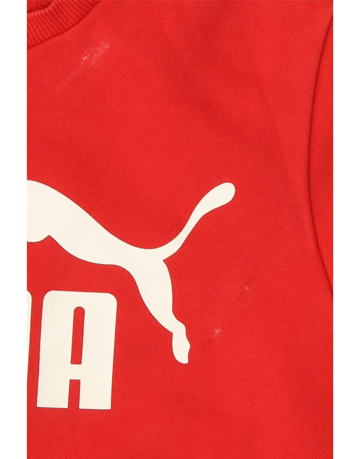 Puma Sudadera gráfica para niños 13-14 años Algodón Rojo