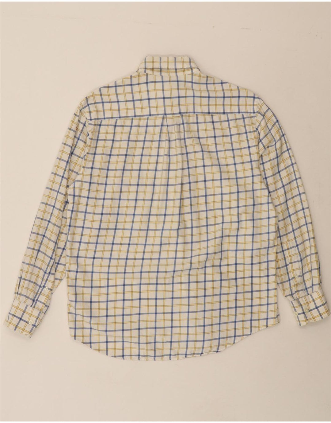NAUTICA Mens Shirt Small Beige Check Cotton Vintage Nautica and Second-Hand Nautica from Messina Hembry 