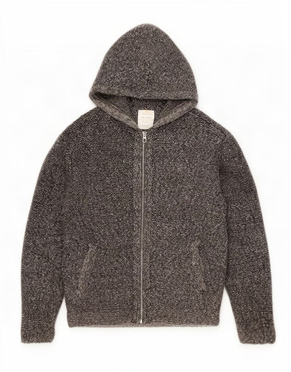 Zara Suéter tipo cárdigan holgado con capucha para niños 13-14 años Gris moteado