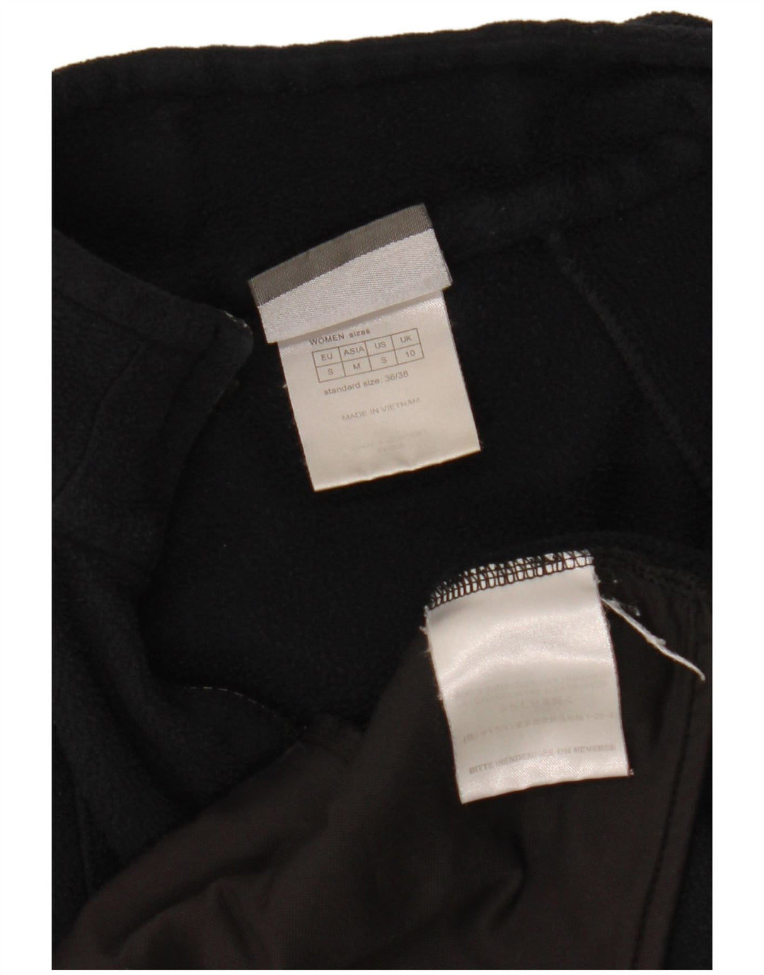Jack Wolfskin Chaqueta polar para mujer UK 10 Small Poliéster negro