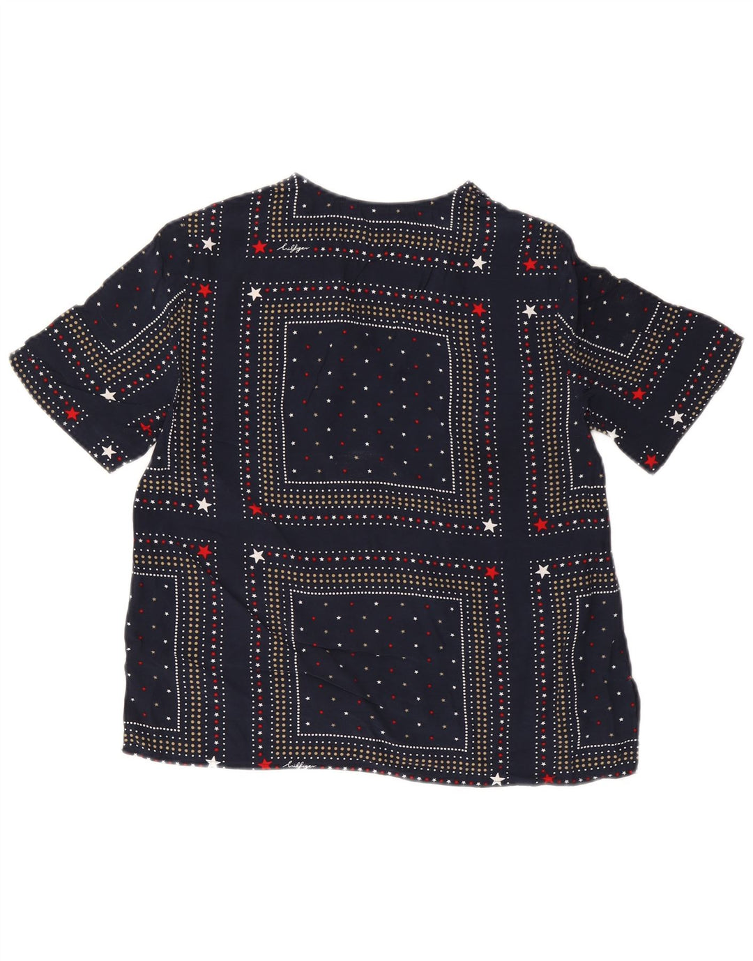 Tommy Hilfiger Blusa para Mujer Top US 6 Medio Azul Marino Manchado
