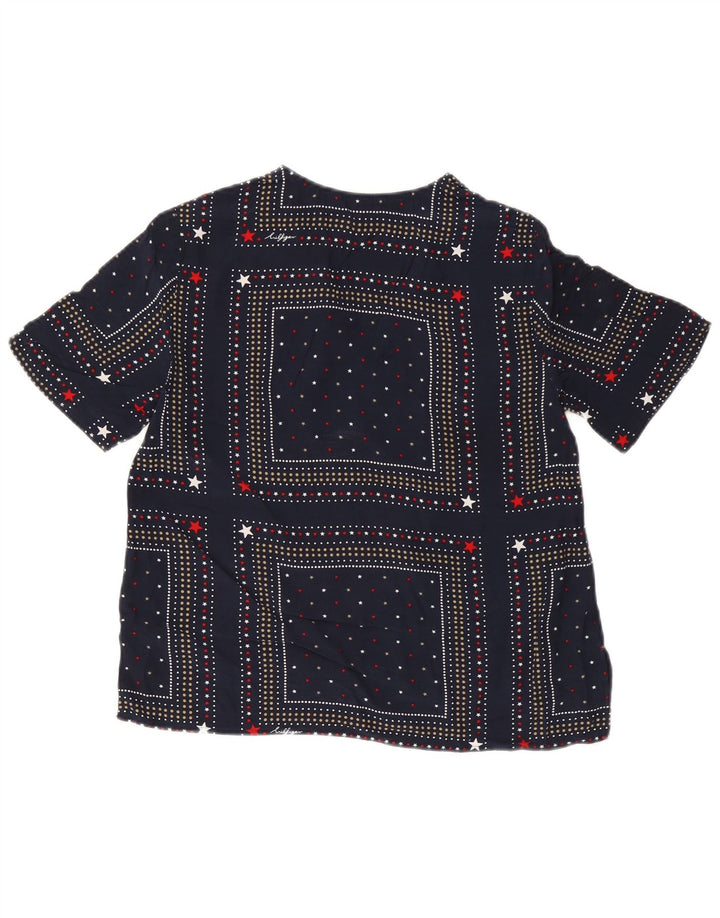 Tommy Hilfiger Blusa para Mujer Top US 6 Medio Azul Marino Manchado