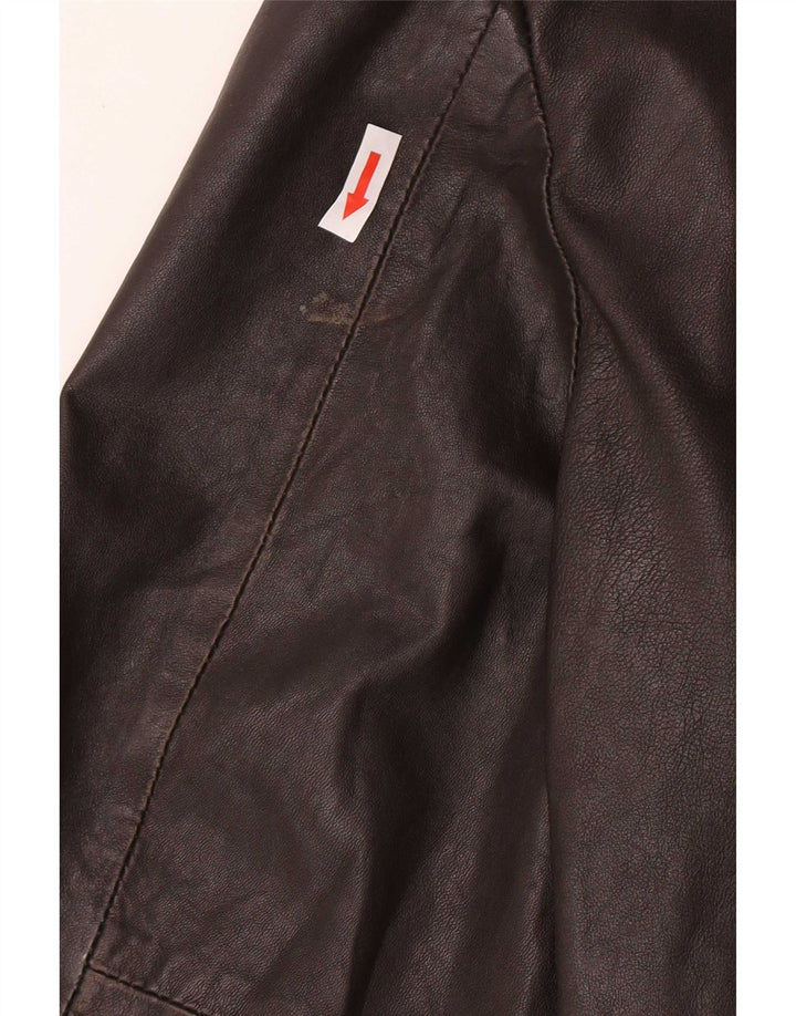Superdry Chaqueta de cuero militar para hombre ES 42 XL Marrón