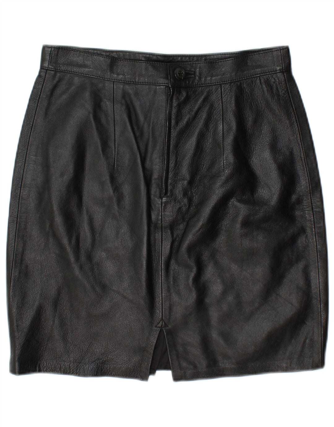 MARY ALBERT Falda de cuero para mujer IT 44 Medium W28 Cuero negro