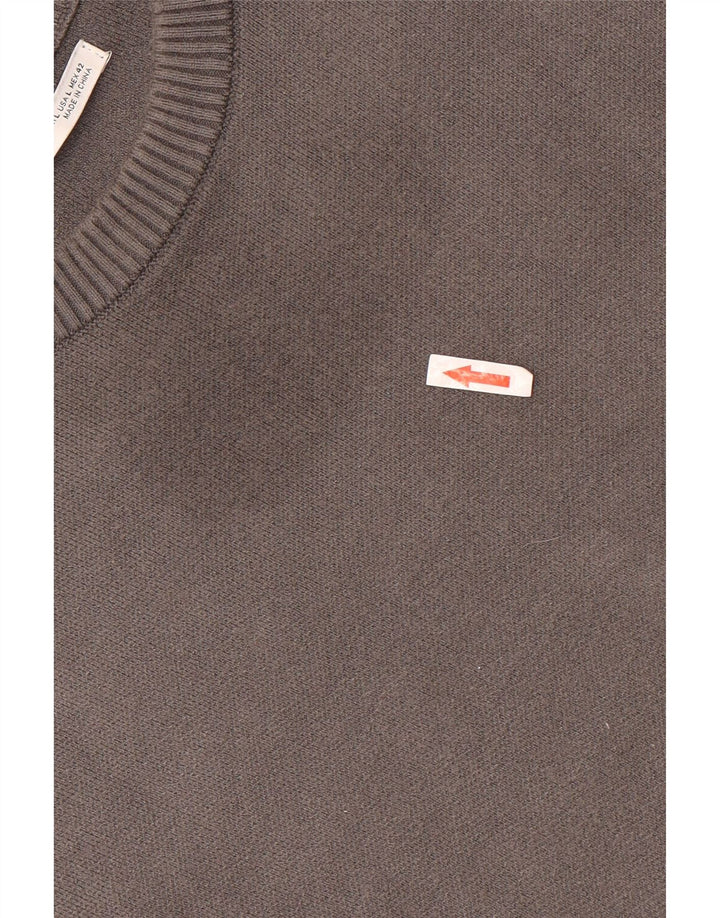 ZARA Hombre Jersey Cuello Redondo Jersey Grande Viscosa Gris