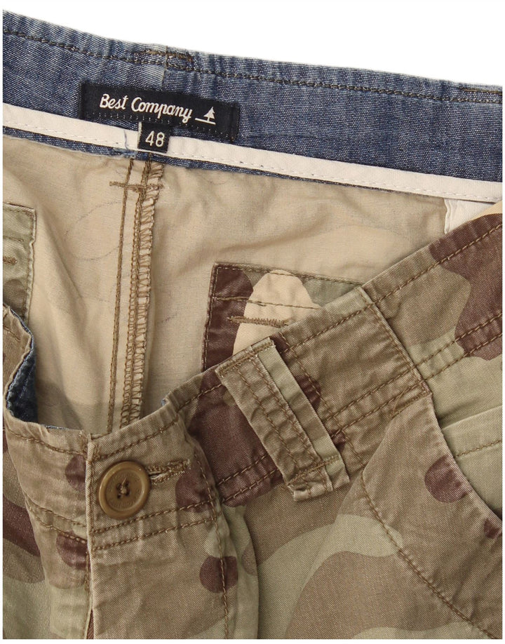 Pantalones cortos cargo para mujer Best Company IT 48 Medium W36 Camuflaje caqui