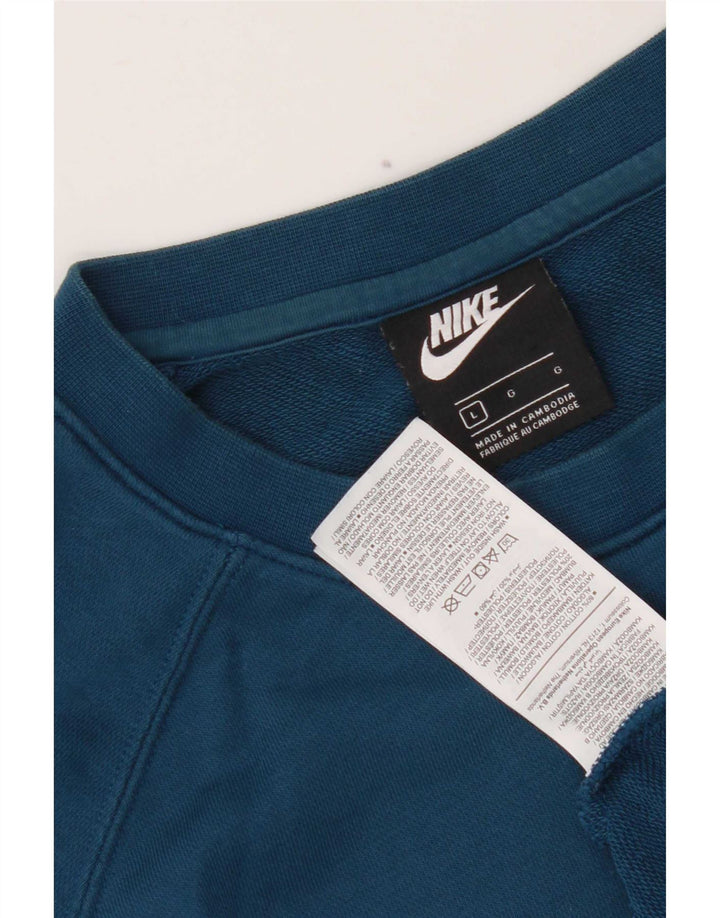 Nike - Sudadera con gráfico para hombre, talla grande, algodón azul marino