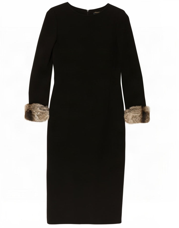 Luisa Spagnoli Vestido tubo de manga larga para mujer IT 42 Medium Black