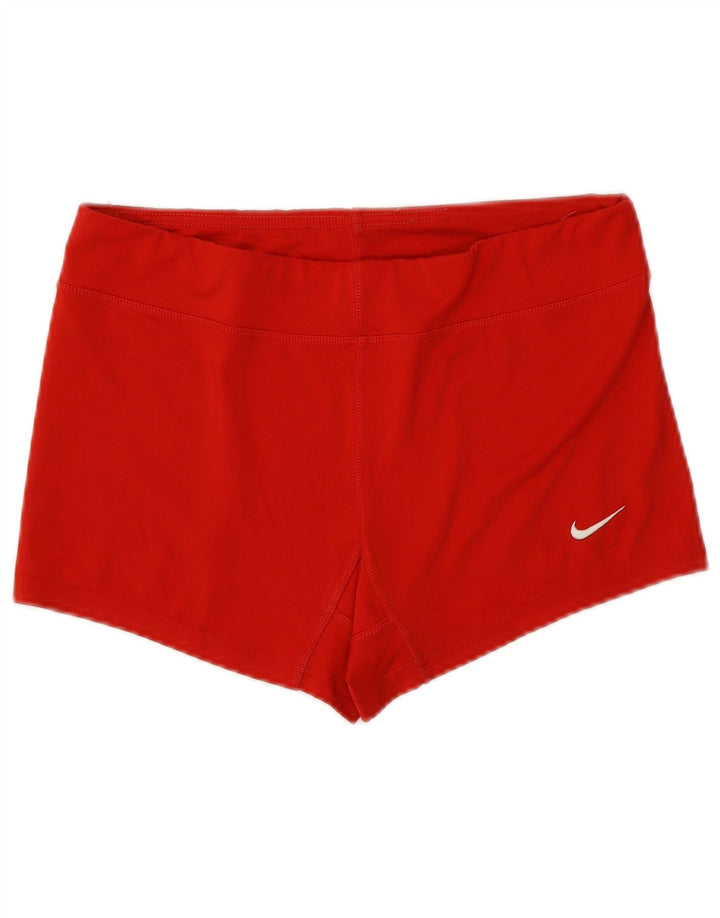 NIKE - Pantalones cortos deportivos Dri Fit para mujer, talla 40, talla M, color rojo