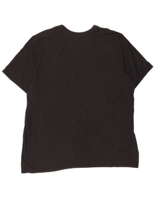 NIKE Camiseta gráfica de corte atlético para hombre, talla 2XL, algodón negro