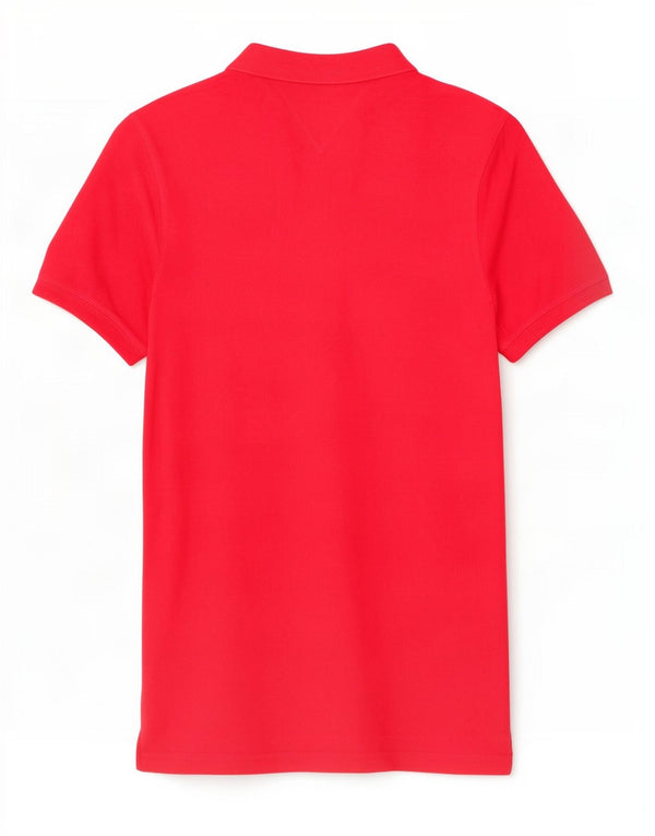 Tommy Hilfiger Mens Polo Shirt Large Red Cotton