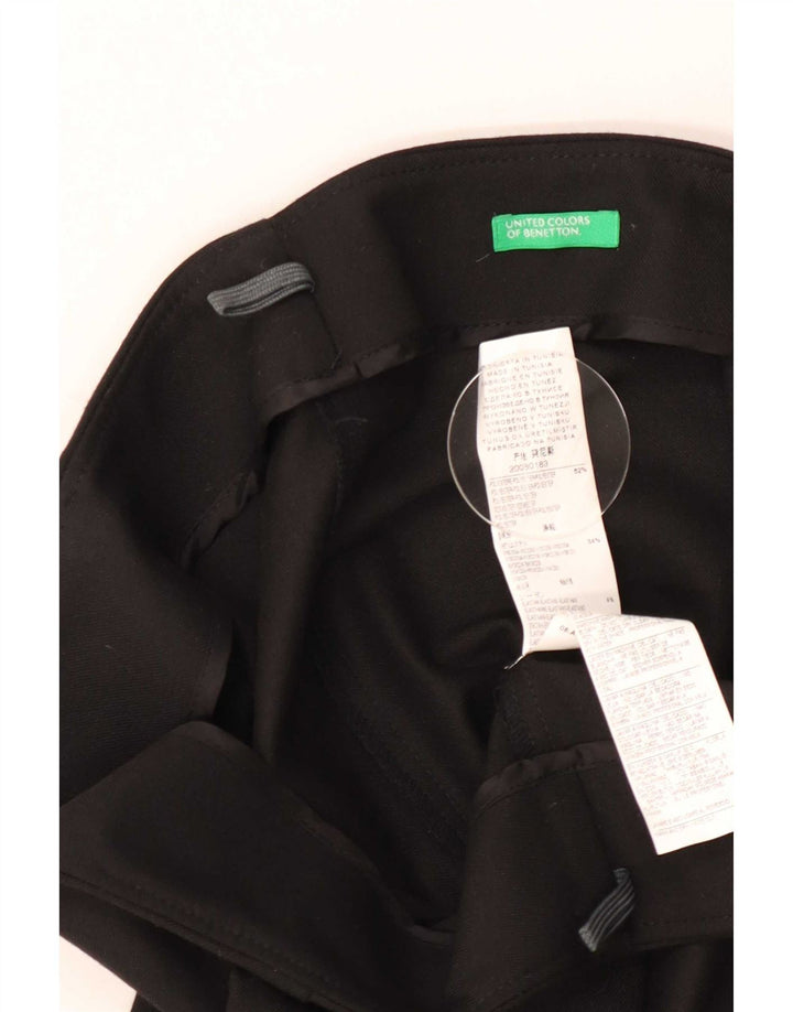 Falda De Tubo Benetton Mujer IT 46 Large W32 Poliéster Negro