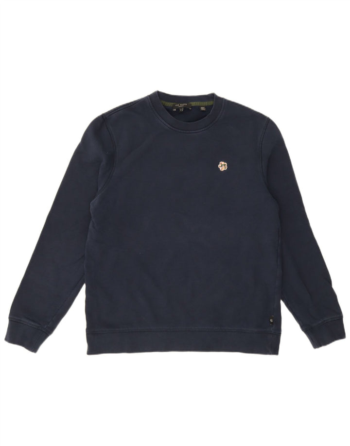 Ted Baker - Sudadera para hombre, talla 3, mediana, azul marino, algodón