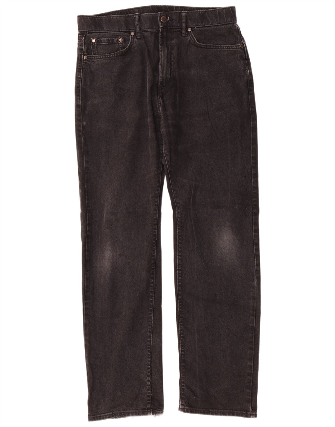 Marks & Spencer Vaqueros rectos regulares para hombre W32 L31 Algodón negro