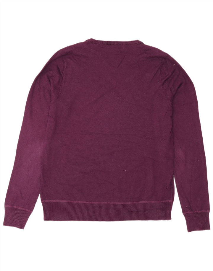 Zara Hombre Jersey Con Cuello En V Jersey Grande Púrpura