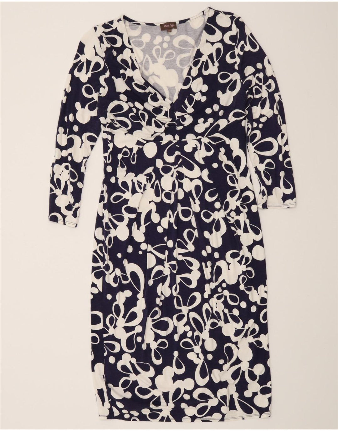 Phase Eight Vestido tubo con patrón abstracto para mujer UK 40 Azul marino mediano