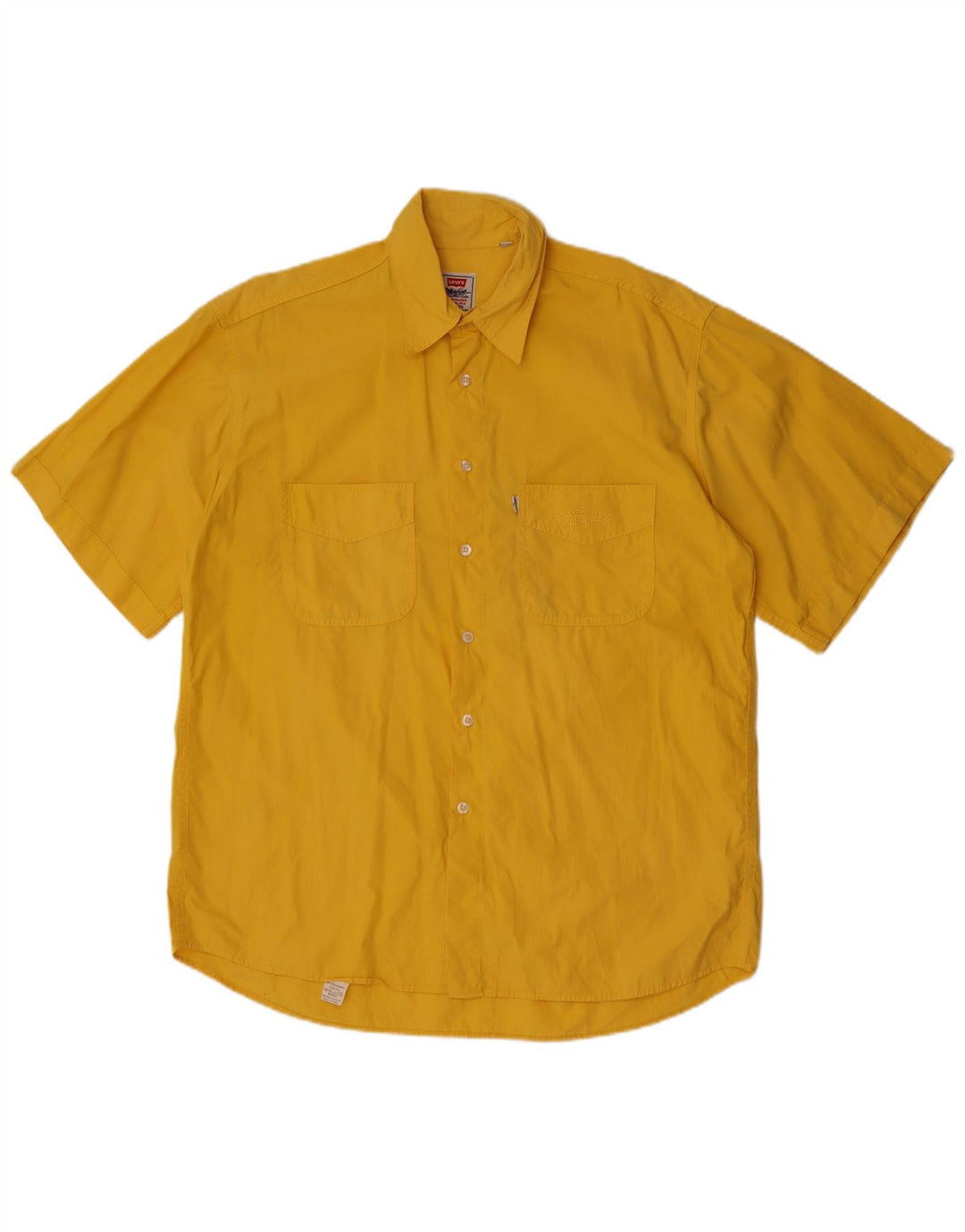 Levi's Camisa De Manga Corta Para Hombre De Algodón Amarillo Grande