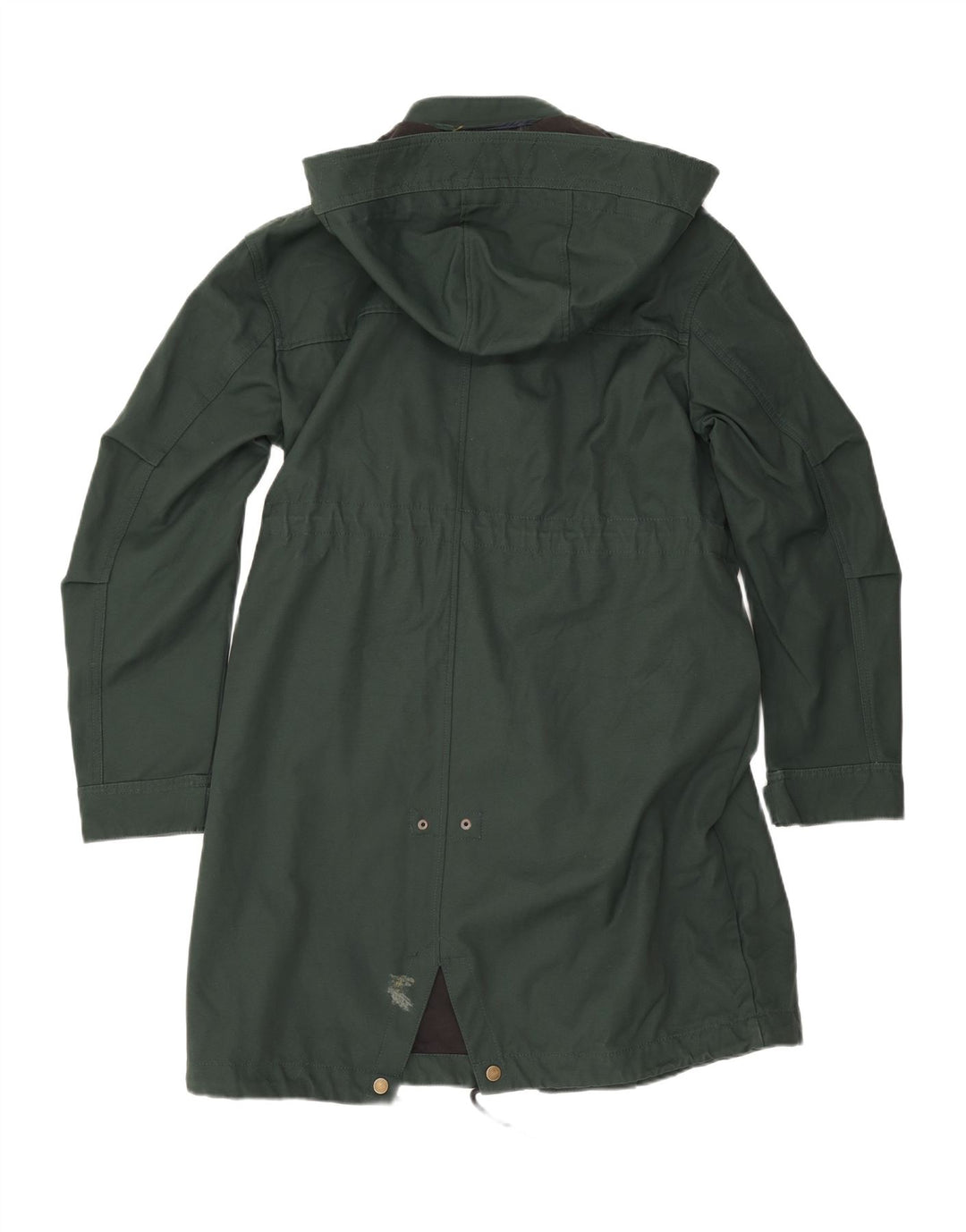 Zara Mens Chaqueta Parka Con Capucha UK 36 Small Verde