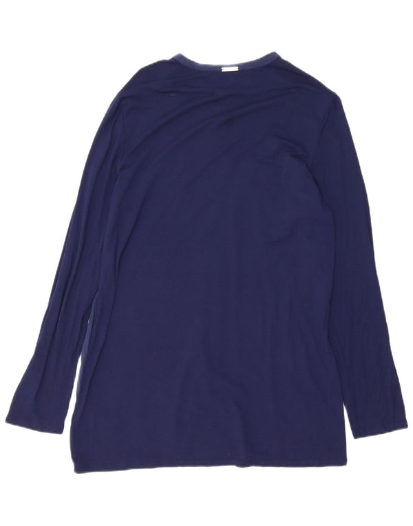 Liu Jo Vestido recto de manga larga para mujer UK 40 Small Azul marino Viscosa