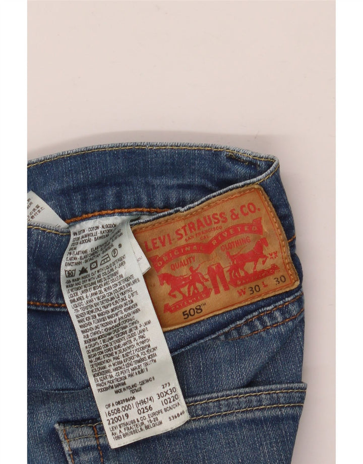 Levi's Hombre 508 Vaqueros Rectos W30 L30 Algodón Azul
