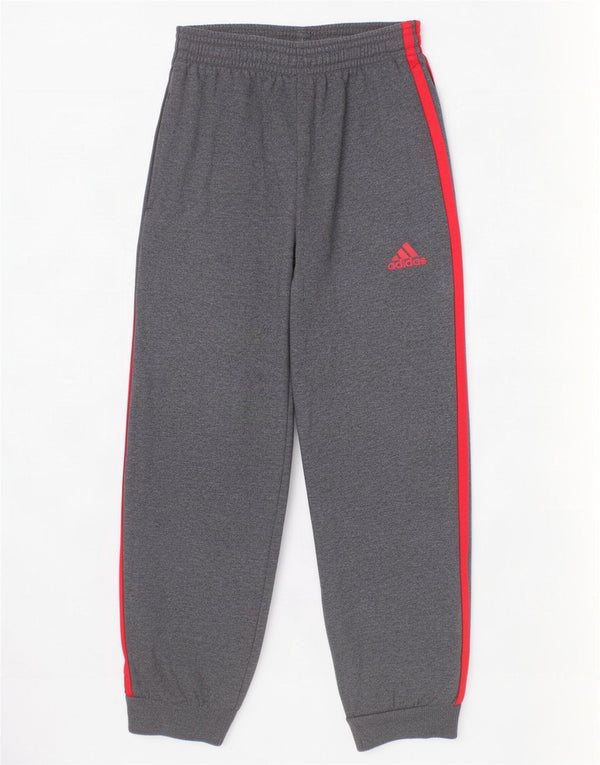 Adidas - Pantalón de chándal para niño (5-6 años, algodón moteado), color gris