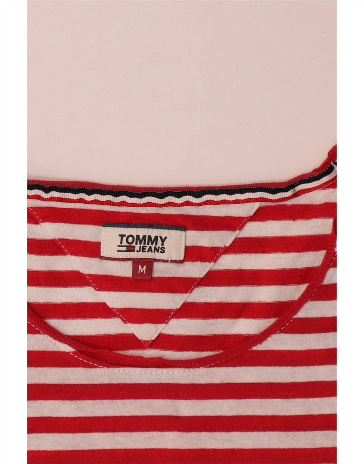 Tommy Hilfiger Camiseta para mujer Top UK 14 Medium Red Stripes