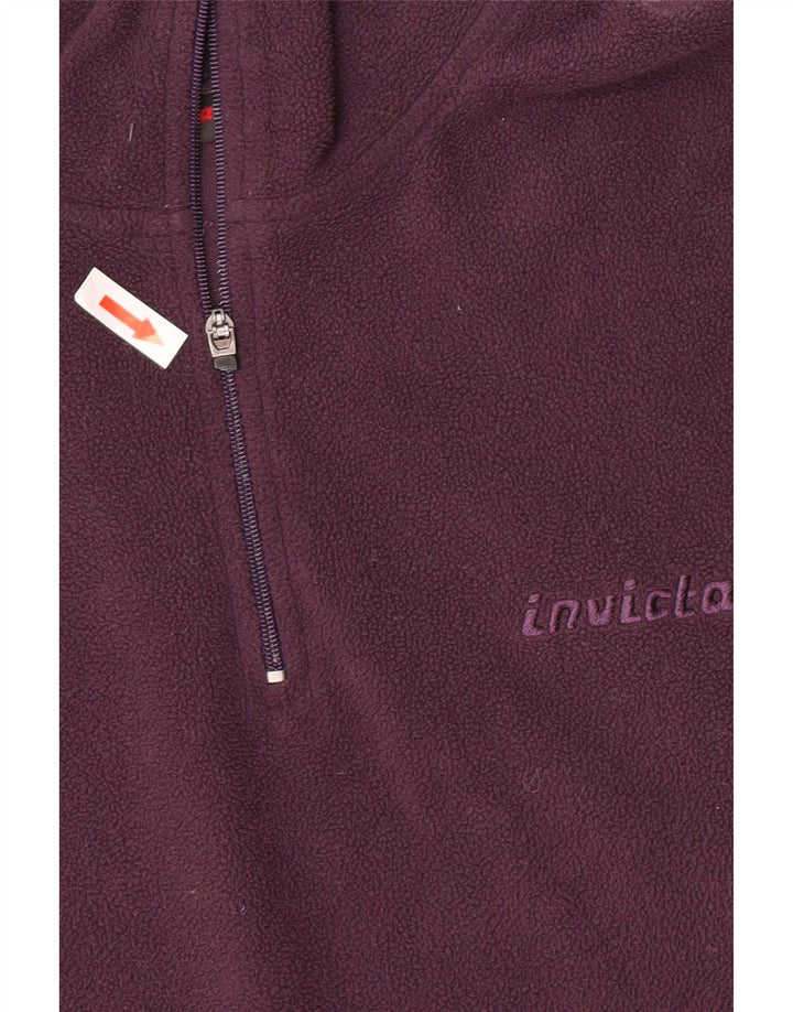 Jersey de forro polar con cuello y cremallera para mujer Invicta UK 14 Poliéster morado mediano