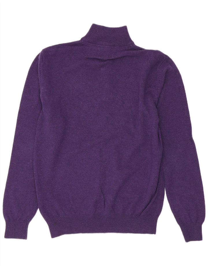 Schoffel Jersey De Cuello Con Cremallera Para Hombre De Lana De Cordero Morado Medio