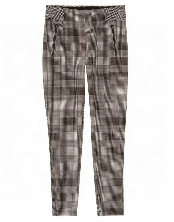 Marks & Spencer Leggings cortos para mujer Reino Unido 42 Gris medio Pata de gallo