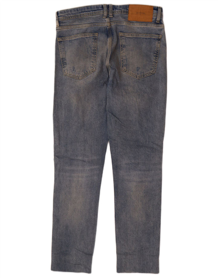 Zara Jeans rectos desgastados para hombre EU 40 Medium W31 L28 Azul