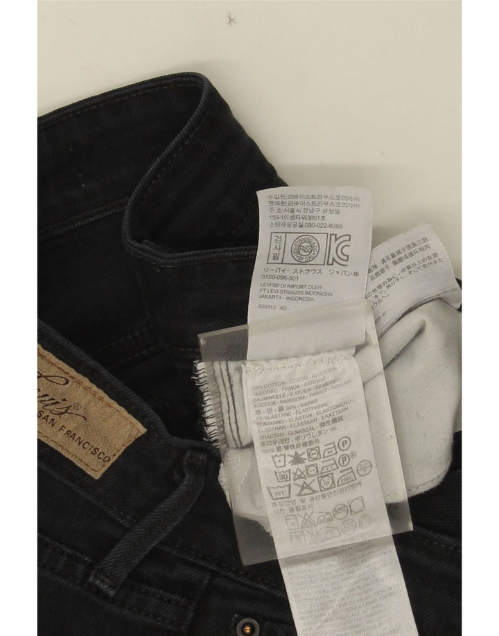 Levi's Vaqueros Rectos Mujer W27 L32 Algodón Negro